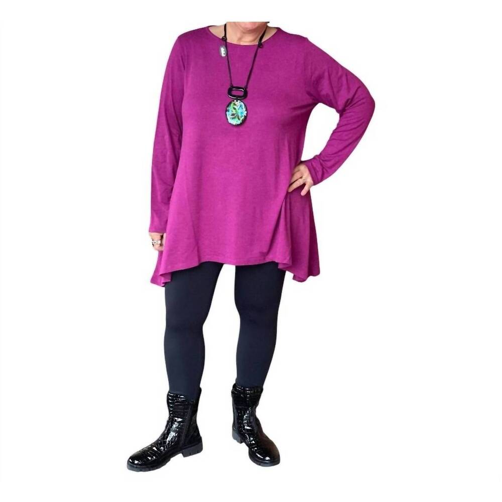 NEW KOZAN justy long sleeve top in viola